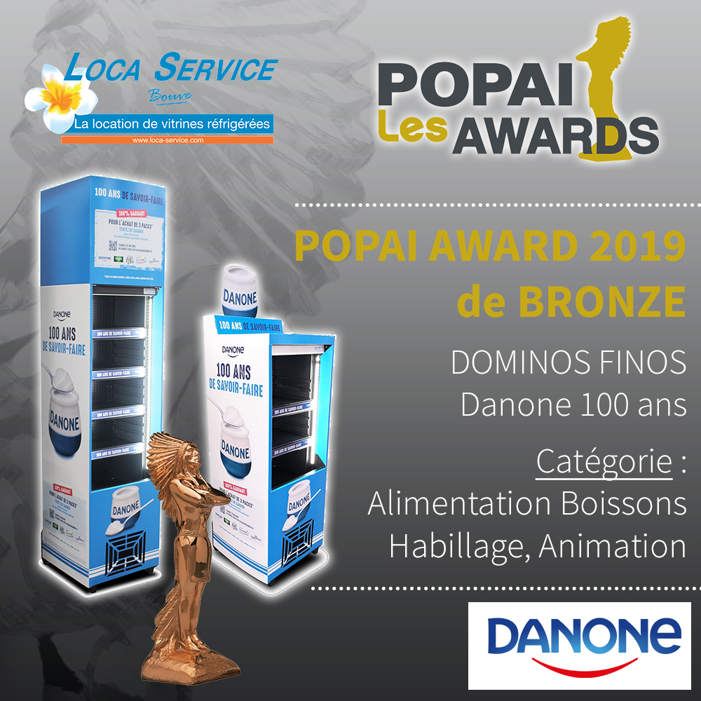 BRONZE Dominos Finos DANONE OPE 100 ANS Loca Service POPAI 2019 573e5